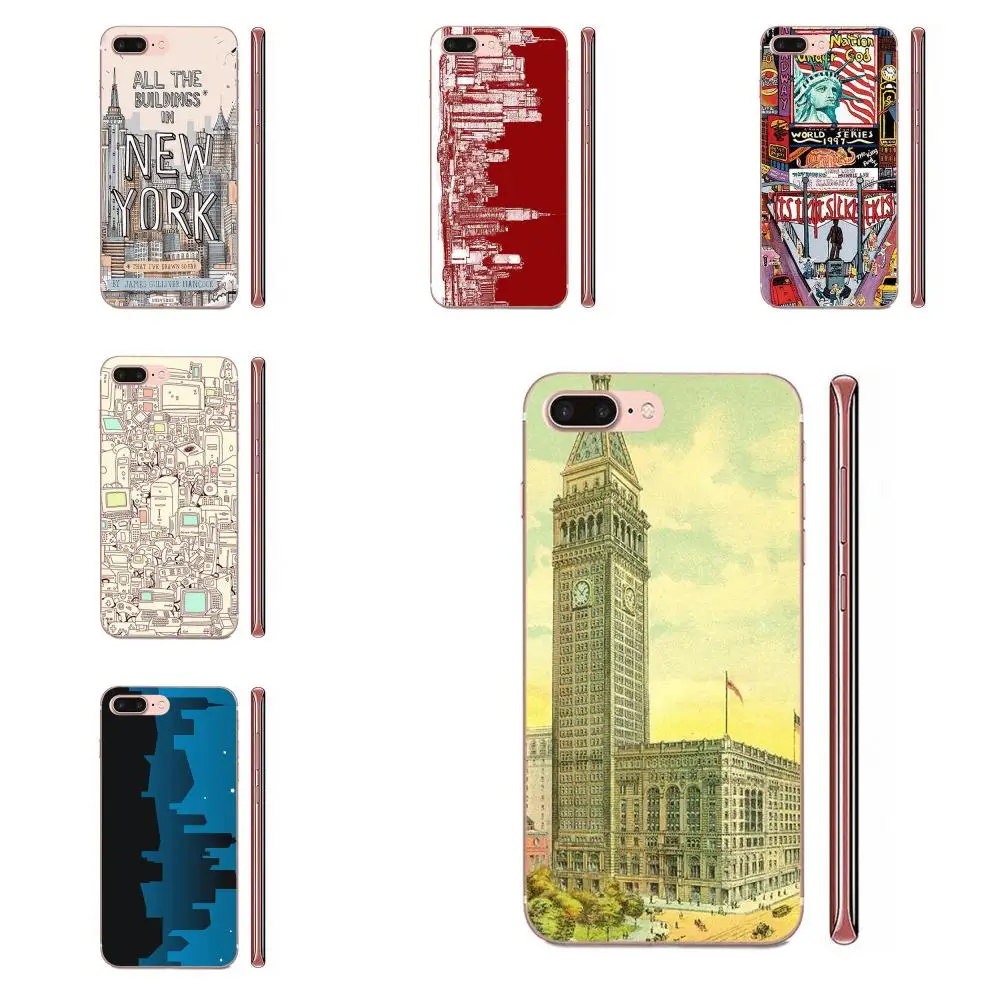 Для Huawei Honor 4C 5A 5C 5X 6 6A 6X 7 7A 7C 7X 8 8C 8S 9 10 10i 20 20i Lite Pro TPU новый стиль Nyc New York City Paisaje |