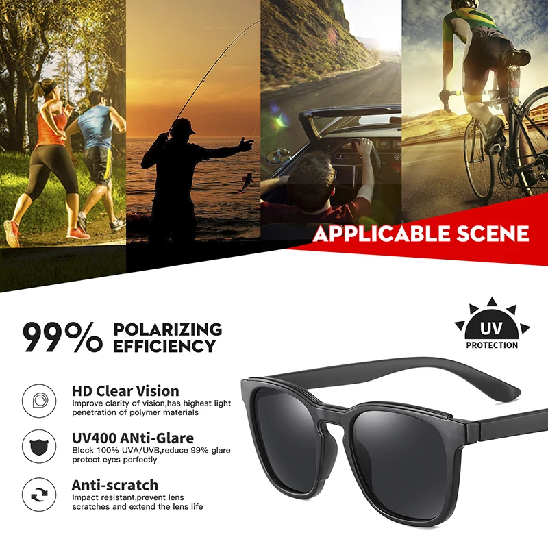 AOFLY, квадратные солнцезащитные очки, мужские, поляризационные,, фирменный дизайн, для вождения, TR90, рама, для путешествий, рыбалки, солнцезащитные очки, мужские, zonnebril heren, UV400