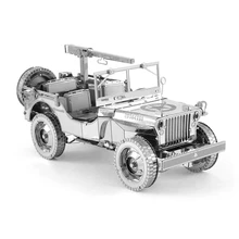 Rompecabezas de Metal 3D WILLYS MB JEEP, KITS de modelos para montar, rompecabezas, juguetes de regalo para niños