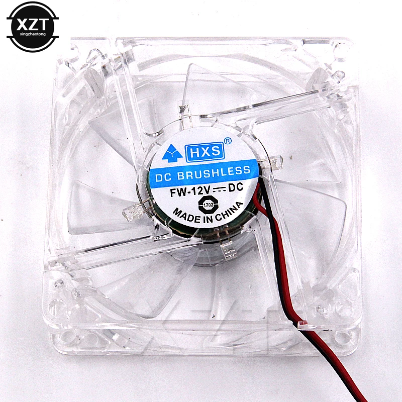 

PC Computer CPU Fan 80mm Cooling Fan with Blue Led Light 8025 8cm Silent DC 12V LED Luminous Chassis Molex 4D plug Axial fan 80 x 80 x 25 mm