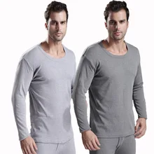 Средний толстый комплект из 2 предметов, мужские кальсоны, нижнее белье с длинными рукавами, хлопок, удобные мужские, большие размеры, зима-осень, термобелье