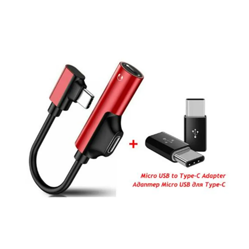 as the picture shown 2в1 Тип C адаптер Tupe c 3,5 мм разветвитель AUX для huawei Mate30 P30 Pro samsung A70 аудио конвертер Auriculares Tipo C Adaptador - Цвет: as the picture shown
