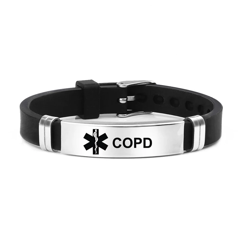Laser Engraved Diabetes Medical Alert ID Bracelet - Adjustable Emergency Wristband