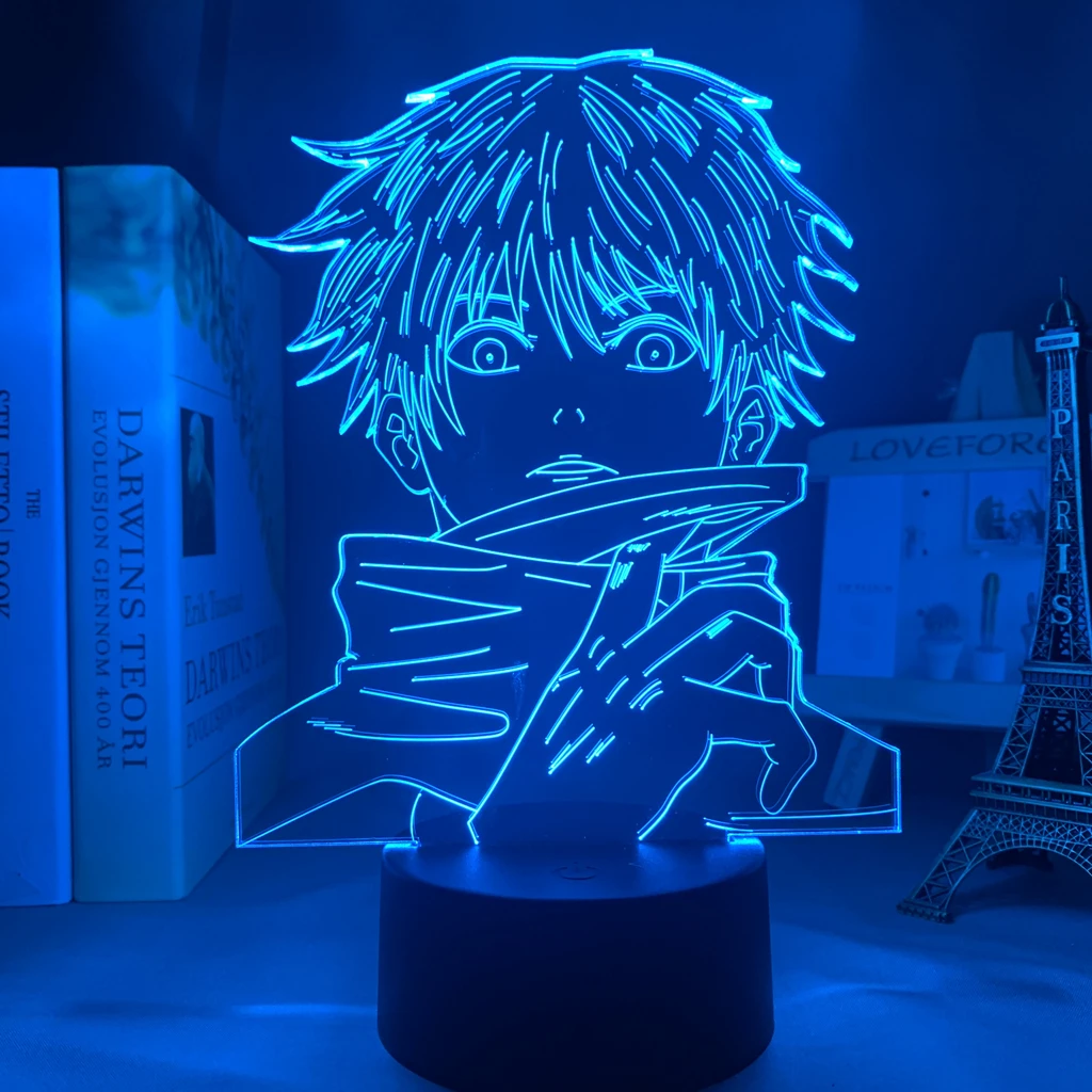 Anime Lamp Jujutsu Kaisen Satoru Gojo Led Night Light for Bedroom Decor Birthday Gift Satoru Gojo Light Jujutsu Kaisen Prize-Remote Control