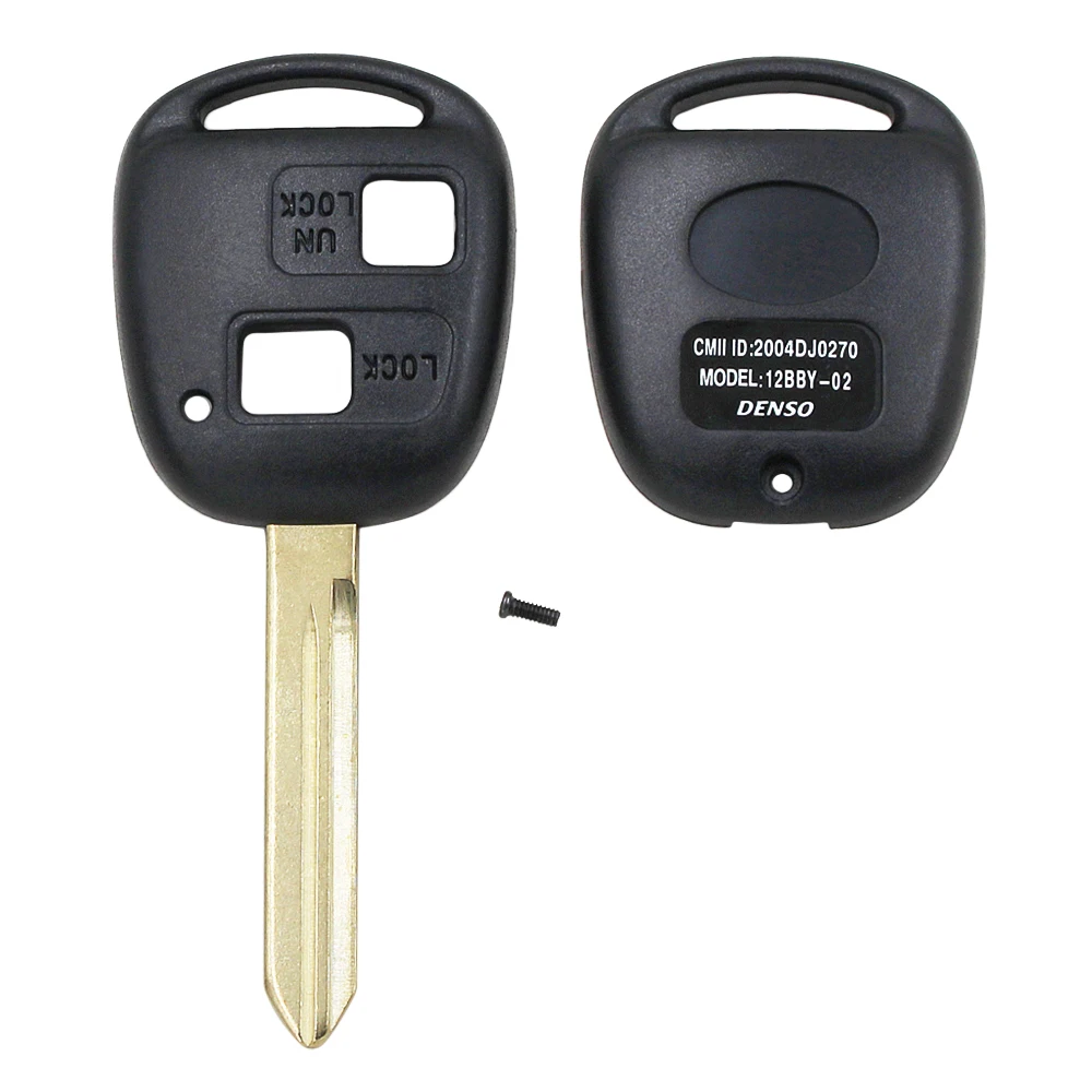 2 кнопочный дистанционный умный чехол для ключа автомобиля Toyota Avensis Corolla Yaris Auris TOY47