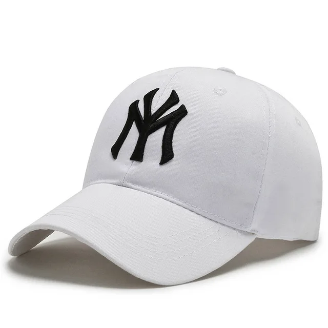 Unisex Fashion Cotton Baseball Caps Snapback hip hop Hat For Men Women Sun NY LA Hat Bone Gorras Embroidery Spring Cap Wholesale My- White And Black