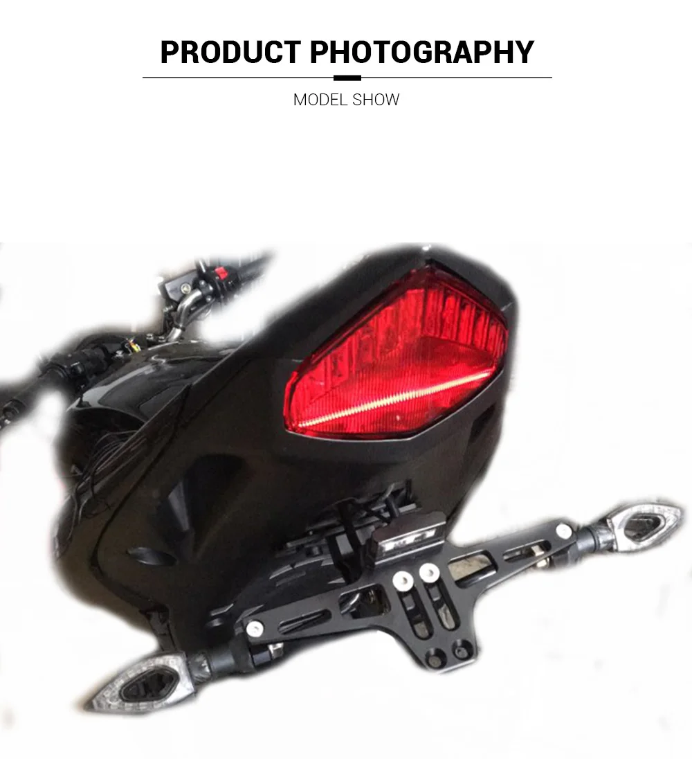 Motorcycle License Plate Fender Eliminator Signal Lights For YAMAHA MT 07 MT07 FZ07 Holder Bracket