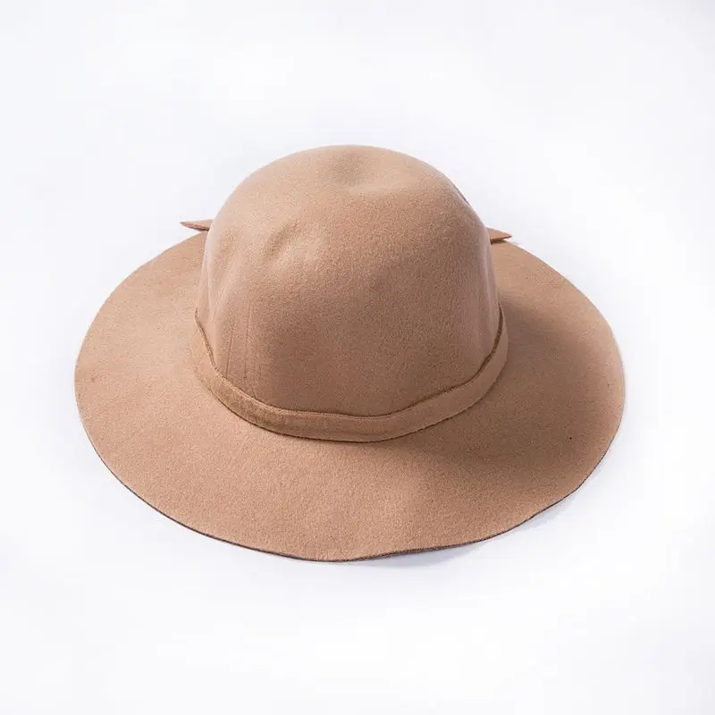 Серый Girls Kids Bowknot Sun Hat Bowler Sun Caps Bonnet Photography Props Cap - Цвет: Серый