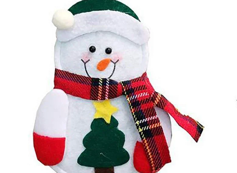 C-Cutlery Holder Snowman / Santa Clause / Elk Christmas Cutlery Holder Pocket Christmas Knifeware Tableware - Цвет: 16
