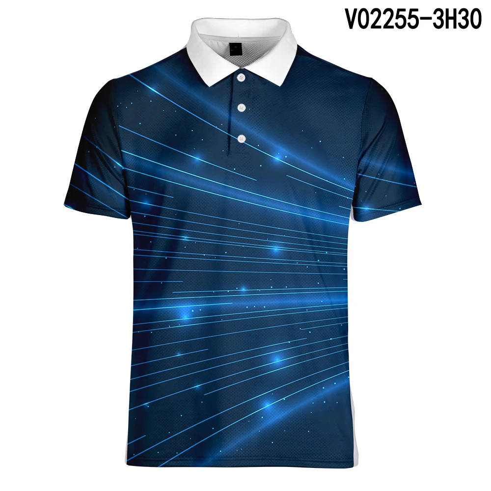 WAMNI брендовая модная деловая 3D рубашка поло спортивная джентльменская свободная Harajuku Повседневная Уличная рубашка поло мужская Прямая поставка одежда - Цвет: V02255