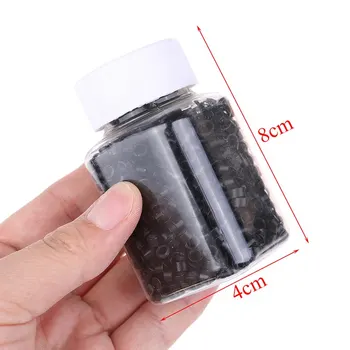 

JETTING Micro Rings 4.0MM 1000pcs Micro Crimp Beads Micro Bead Hair Silicone Ring/Links/Beads For Hair Extensions 5 Colors