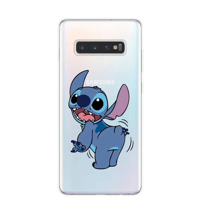 T5977 Милые чехлы для телефонов Disneys Stitch для samsung S10 S9 S8 Plus S10e 5G S6 S7 Edge S10Lite, Прозрачная силиконовая Мягкая задняя крышка - Цвет: T5977