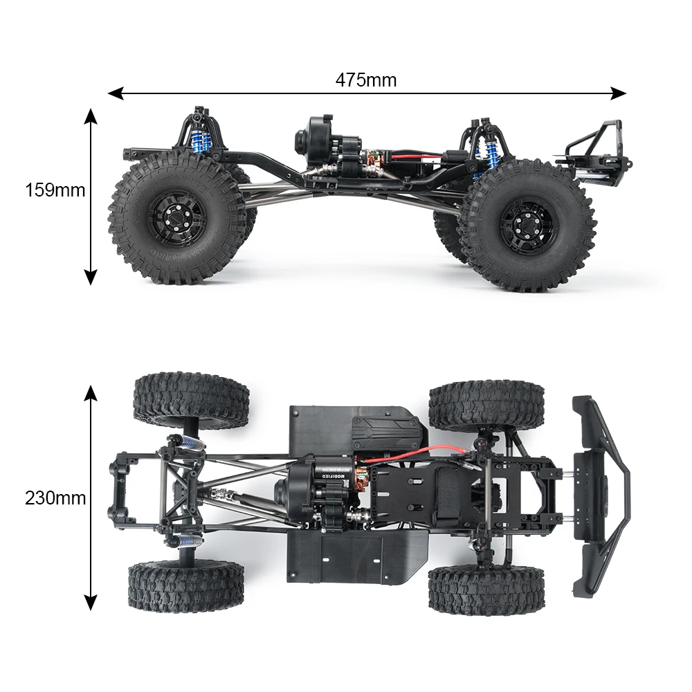 AXSPEED Шасси Рама Комплект кругов 313 мм Колесная база для осевой SCX10II 90046 1/10 RC Гусеничный