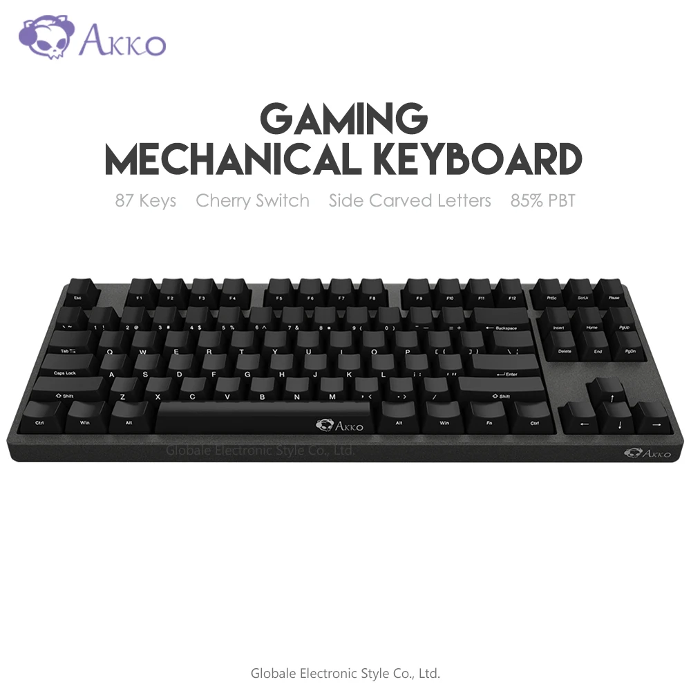 Цена Оригинальная Механическая игровая клавиатура AKKO 3087, вишневый переключатель, с боковой резной буквой Type C, USB, Проводная компьютерная игровая...