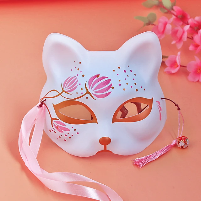 Chat Animal masque chat Costume Floral Kitty masque Girly chat