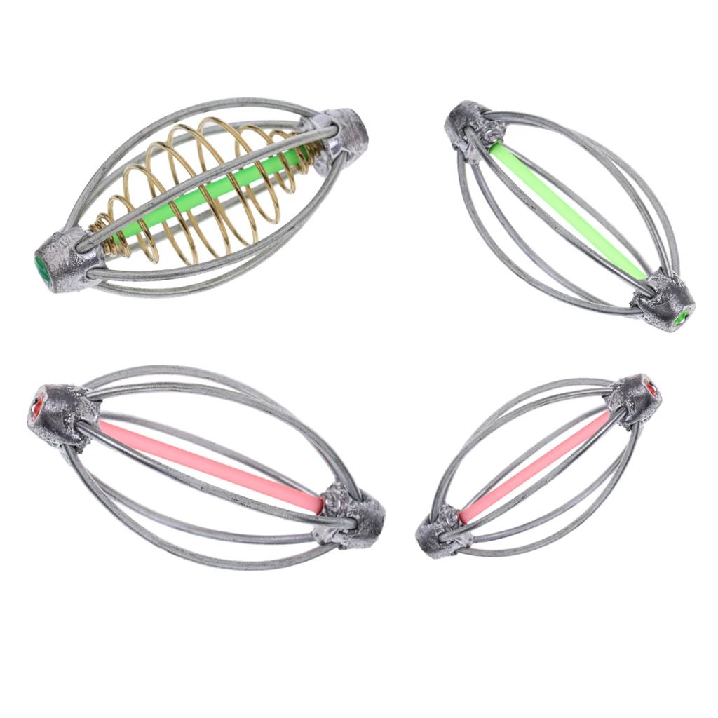 Carp Fishing Feeder 6 Wire Bait Thrower Fishing Tackle Lead Sinker 5cm 6cm 6.6cm