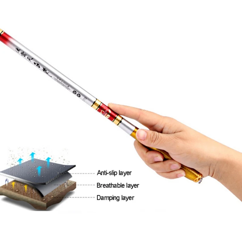 Портативная телескопическая удочка из углеродного волокна, Телескопическая Удочка 2,7 м/3,0 м/3,6 м/4,5 м/5,4 м