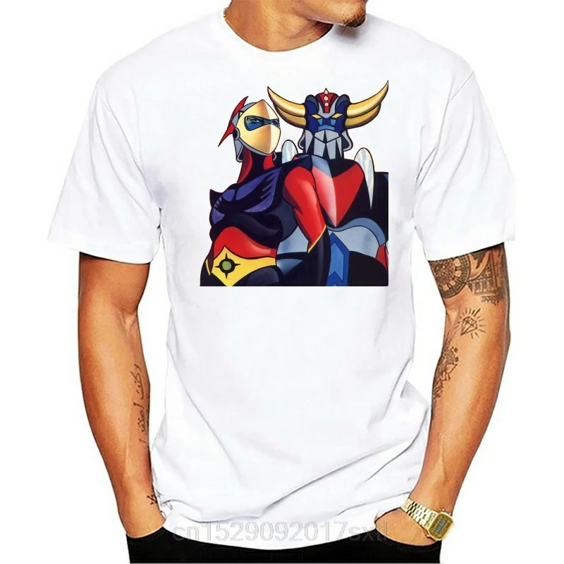 Футболка мужская забавная футболка Goldorak Grendizer UFO Robot Graphic футболка - Цвет: WHITE