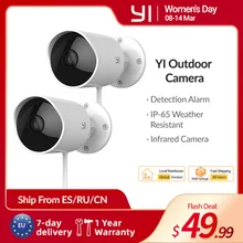 Yi câmera de vigilância ao ar livre câmera IP-65 resistente à água habitação cam visão noturna câmera de segurança de detecção humana