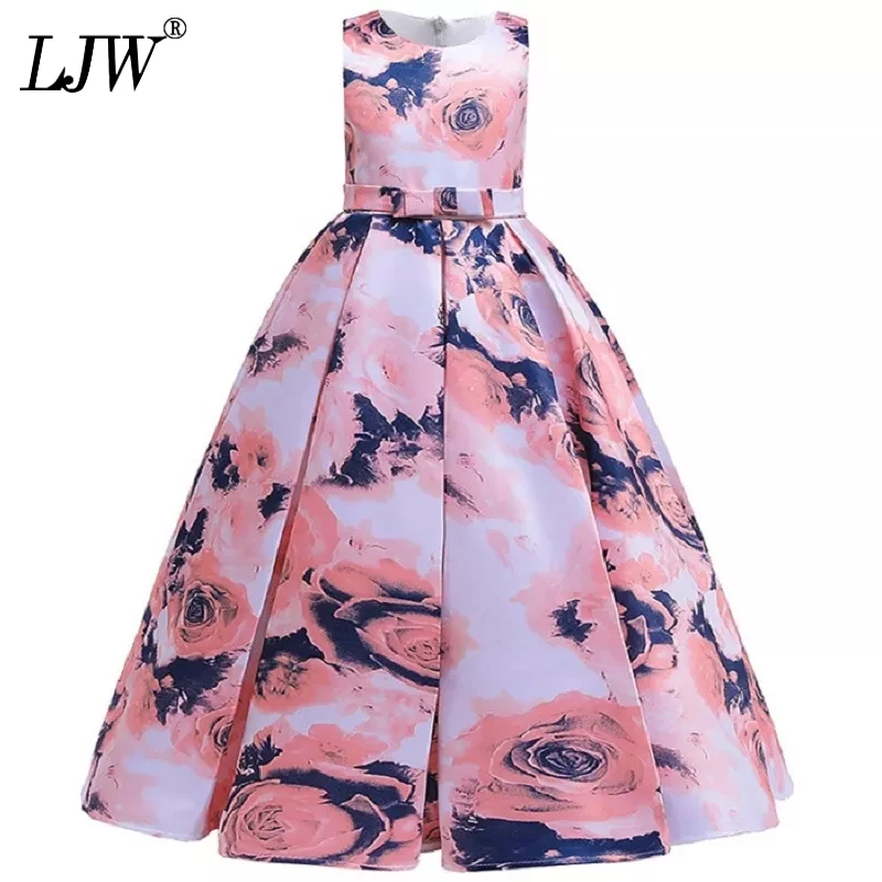 2020 Новый бантом для малышей платье девочек в цветочек держащих букет невесты на