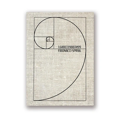 Спираль Фибоначчи запатентованная настенная живопись на холсте Золотое соотношение плакаты и принты винтажный чертеж идея подарка научное украшение - Цвет: 05
