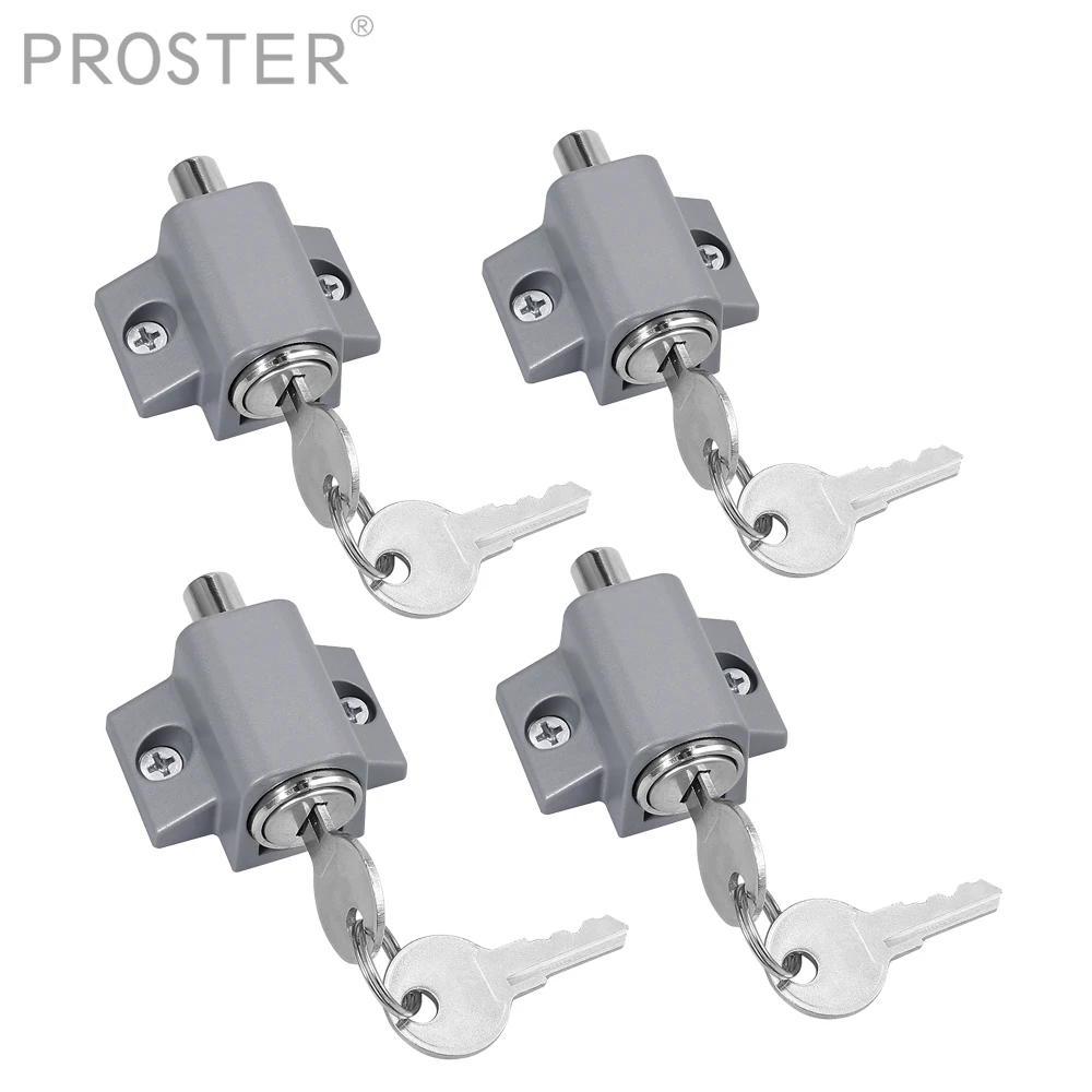 Proster 4 шт. на сдвигающуюся дверь замок окно серебряные раздвижные дверные замки