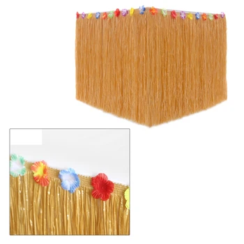 

Promotion! Hawaiian Straw Table Skirt , Raffia Fringe Party Decoration for Graduation Ceremony or Costume Party