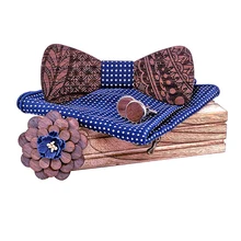 Взрывные модели Деревянный костюмная галстук-бабочка квадратный шарф манжета Пряжка Брошь Свадебный розовый галстук-бабочка мужские аксессуары логотип на заказ