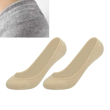 

33--39 Size 10pcs=5pair Invisible Ship Socks Combed Cotton Solid Light Mouth Summer Heels Silica Gel XS S M Women wear sock