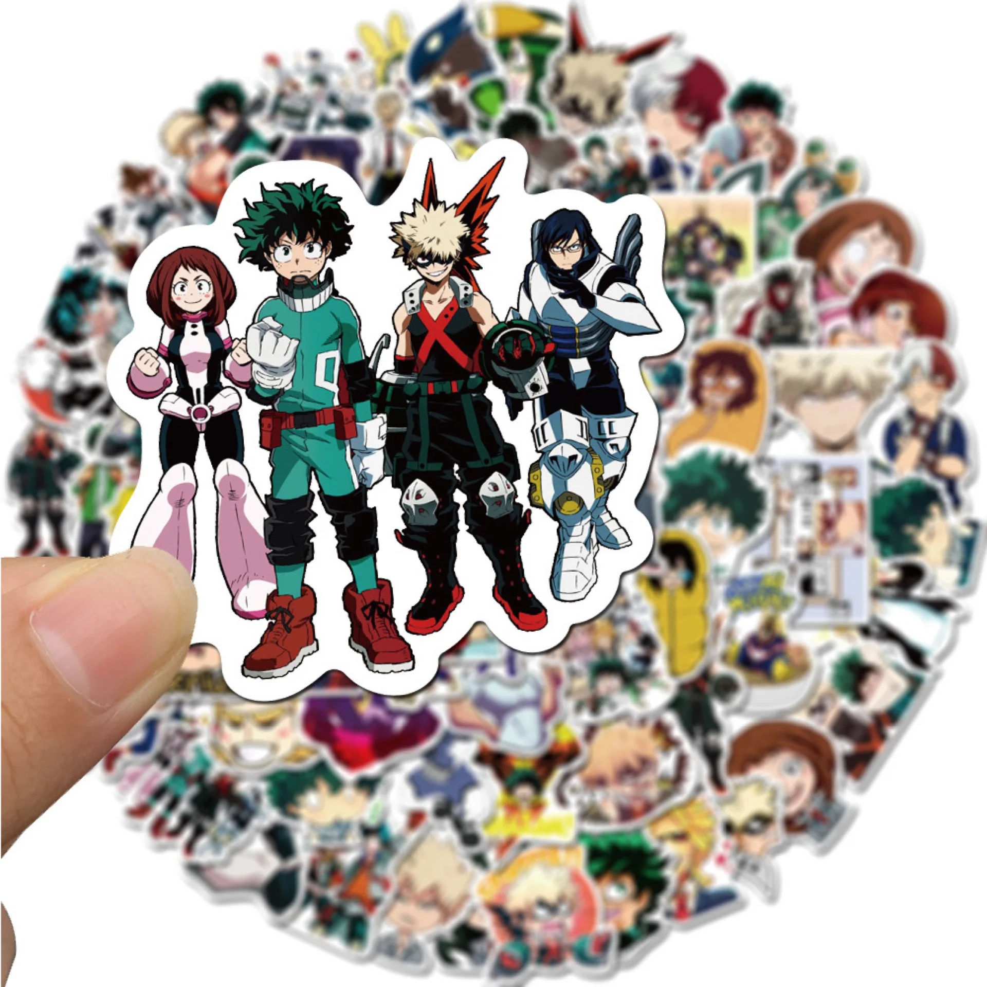 50/100pcs Anime My Hero Academia 스티커 노트북 스케이트 보드 Izuku Midoriya Might Boku No Hero Academia 캐릭터 스티커
