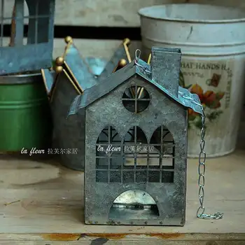 

Vintage Candle Holder Creativity Wrought Iron American House Candle Holder Decoration Hanging Kandelaars Home Decorations WB50ZT