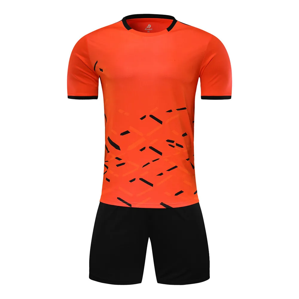 zyq1931 orange Футбольная майка, детский мужской футбольный комплект Джерси, пустой тренировочный костюм футбольной команды для мальчиков, Дышащие Короткие футбольные комплекты, форма с принтом - Цвет: zyq1931 orange
