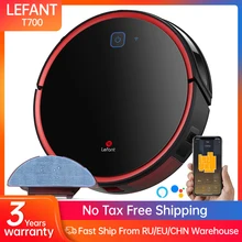 Lefant t700 robô aspirador de pó varredura e molhado esfregar desinfecção para pisos rígidos & tapete executar 120 minutos automaticamente carga app
