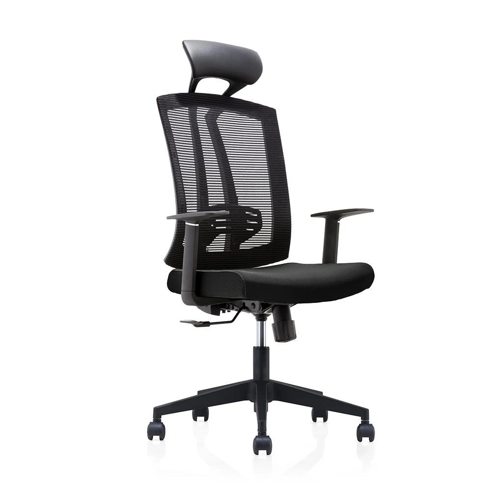 

Black Mesh Office Chairs with Armrest Lifting and Lying Executive Chair for Computer Game Strong Nylon Feet Office Furniture
