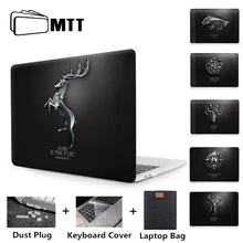 Чехол MTT для Macbook Air Pro retina 11, 12, 13, 15 дюймов с сенсорной панелью, черная сумка для ноутбука, чехол для mac book 13,3, A1989, A932, чехол