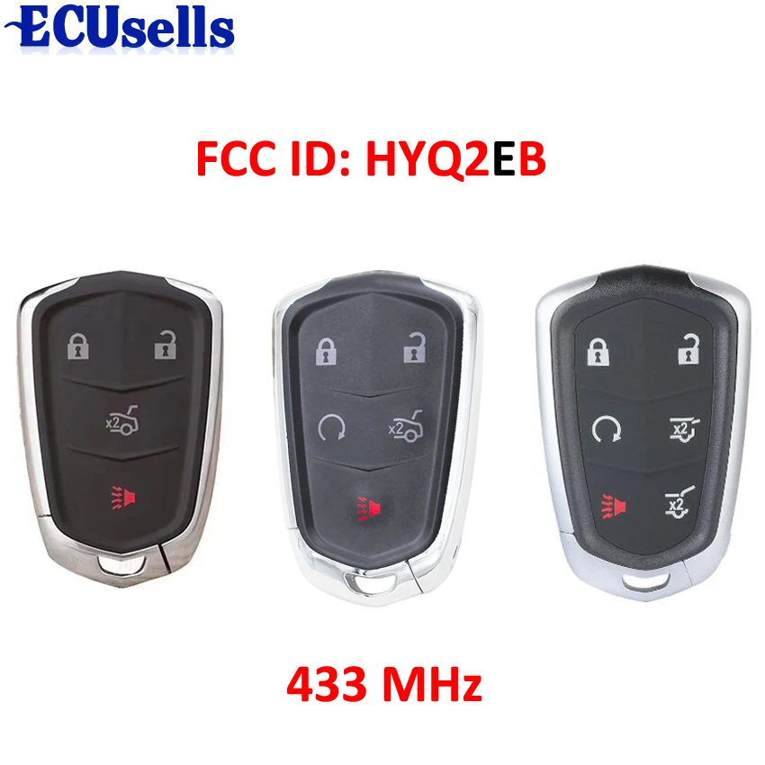 4/5/6 кнопки дистанционный смарт ключ-брелок для Cadillac ESCALADE/Cadillac ESCALADE ESV- XTS CTS CT6 ATS- FCC, аддитивного цветового пространства(ID: HYQ2EB
