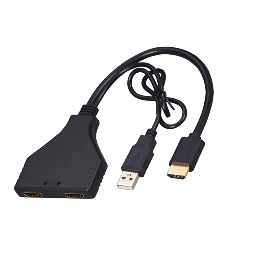 Премиум 4K HDMI 2,0 кабель сплиттер адаптер конвертер 1 в 2 Выход HDMI штекер 2 HDMI Женский UHD портативный HDMI кабель сплиттер