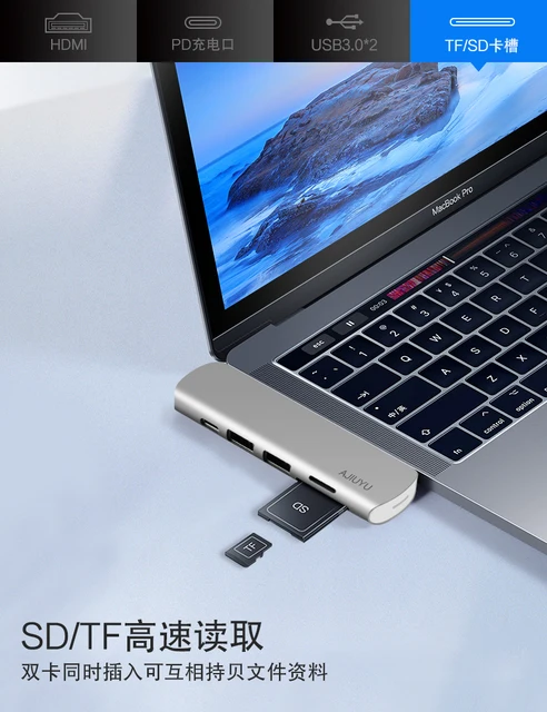 USB C Hub, Adaptateur USB-C vers HDMI 4K, Lecteur de Carte SD & Micro SD, 2  x USB 3.0 Adapter pour MacBook Pro, Huawei Matebook PC - Cdiscount  Informatique