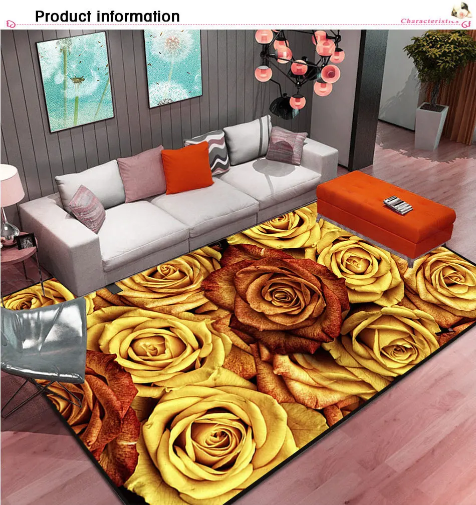RFWCAK скандинавский Абстрактный Цветочный художественный ковер для гостиной, спальни, противоскользящий большой ковер, напольный коврик, модные кухонные ковры