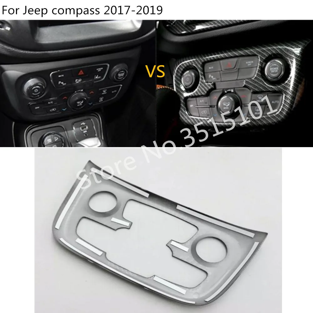 

Car Sound Voice Air Condition Conditioning Button Control Outlet Stwich Trim Frame Lamp For Jeep Compass 2017 2018 2019