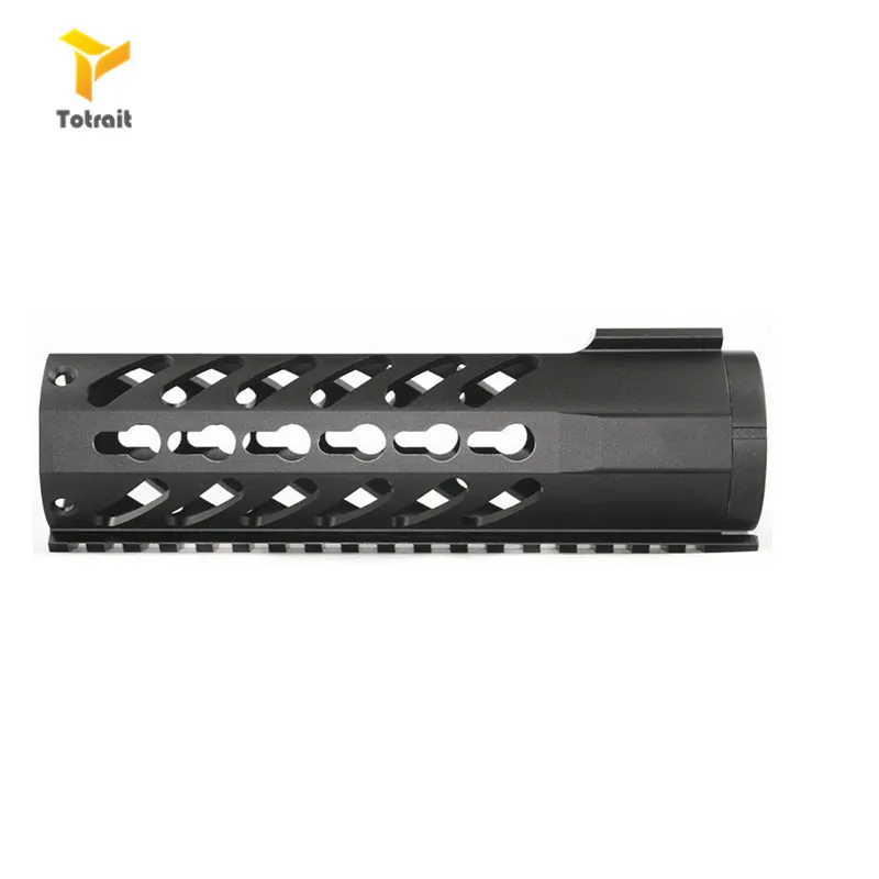 Montagem com Trilhos Totrait Modular 7 Polegada Livre Float Carabina Keymod Handguard Picatinny Destacáveis Preto Ar15 M4. 223 5.56mm 3 montagem com trilhos destacáveis preto