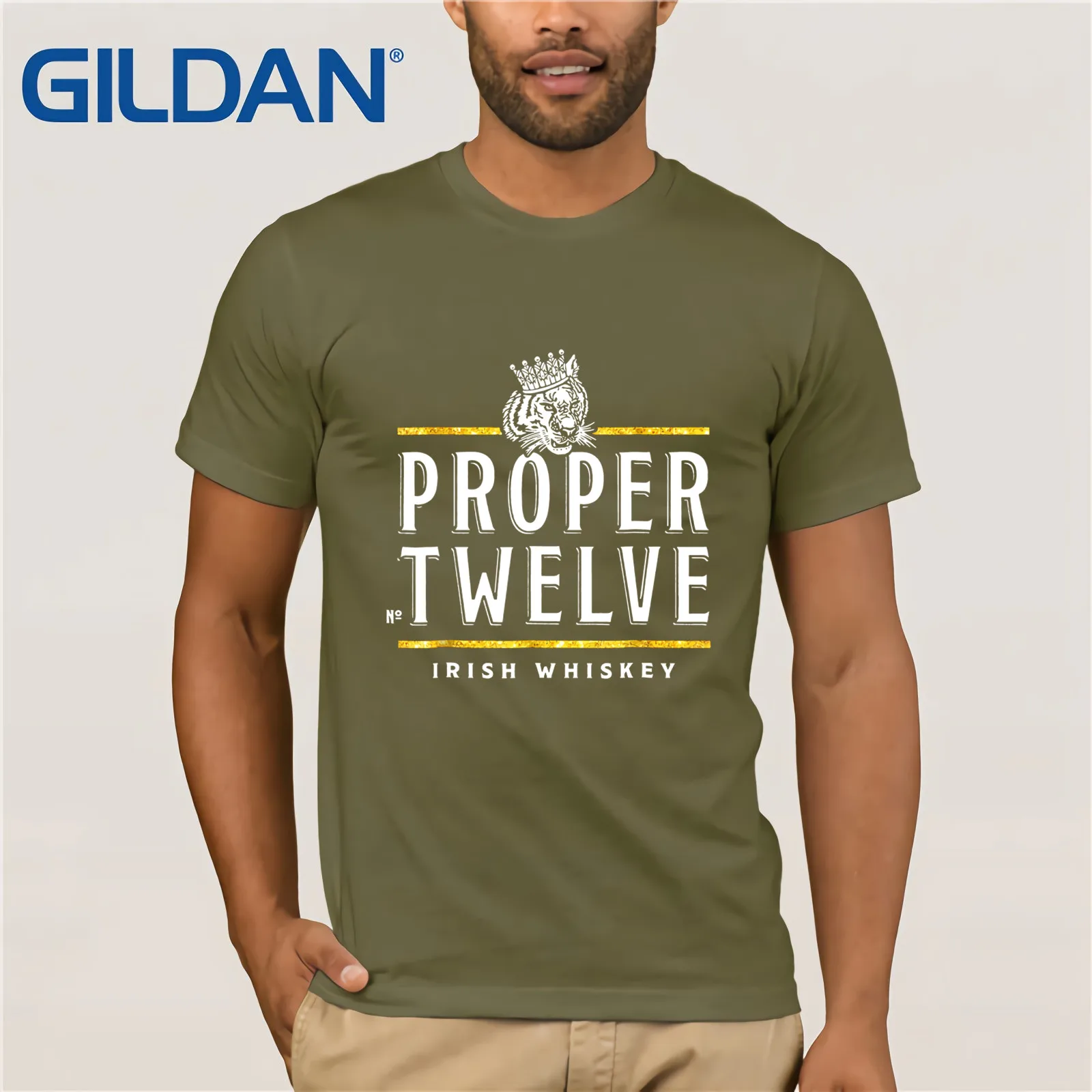 Proper 12 Proper Twelve Irish футболка Летняя мужская футболка с коротким рукавом - Цвет: army green