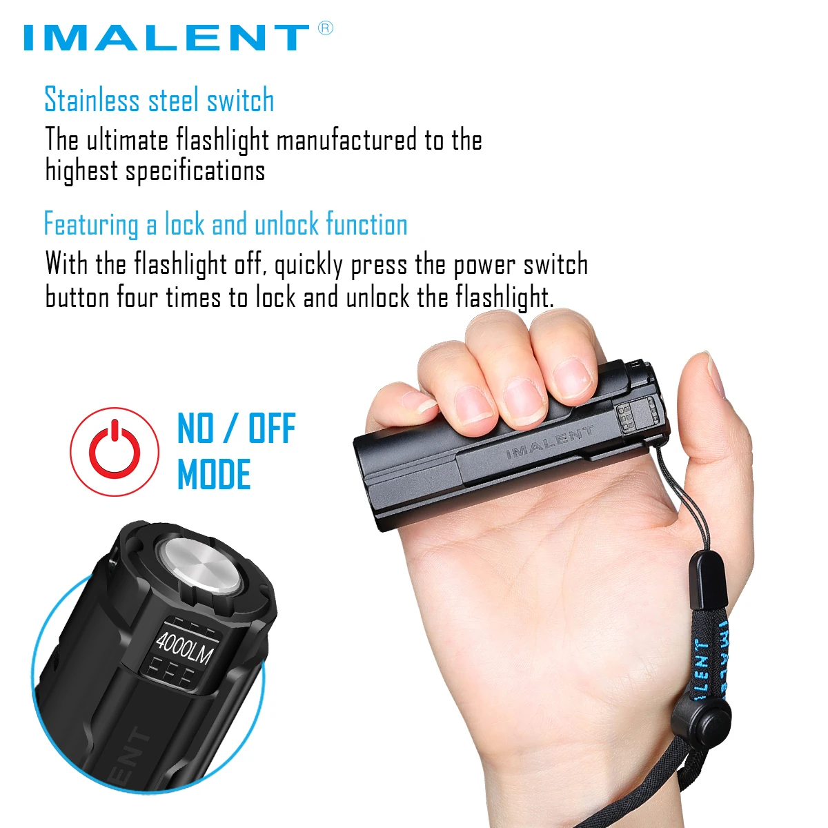 IMALENT LD70 4000 Lumens OLED Display USB Rechargeable EDC