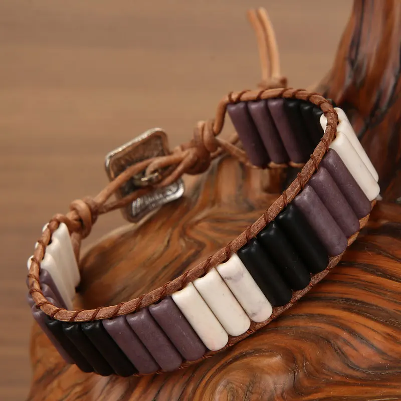 7 Chakra Bracelet Bohemian Handmade Natural Stone - Image 5