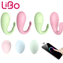 Libo controle remoto vibrador monstro pub app controle de vibração ovo bluetooth g ponto benwa bola sem fio bluetooth sexo vibrador