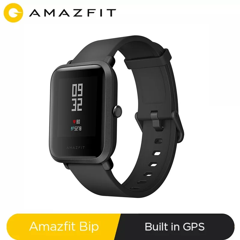 Смарт-часы Amazfit Bip с Bluetooth GPS пульсометром защитой класса IP68 | Электроника