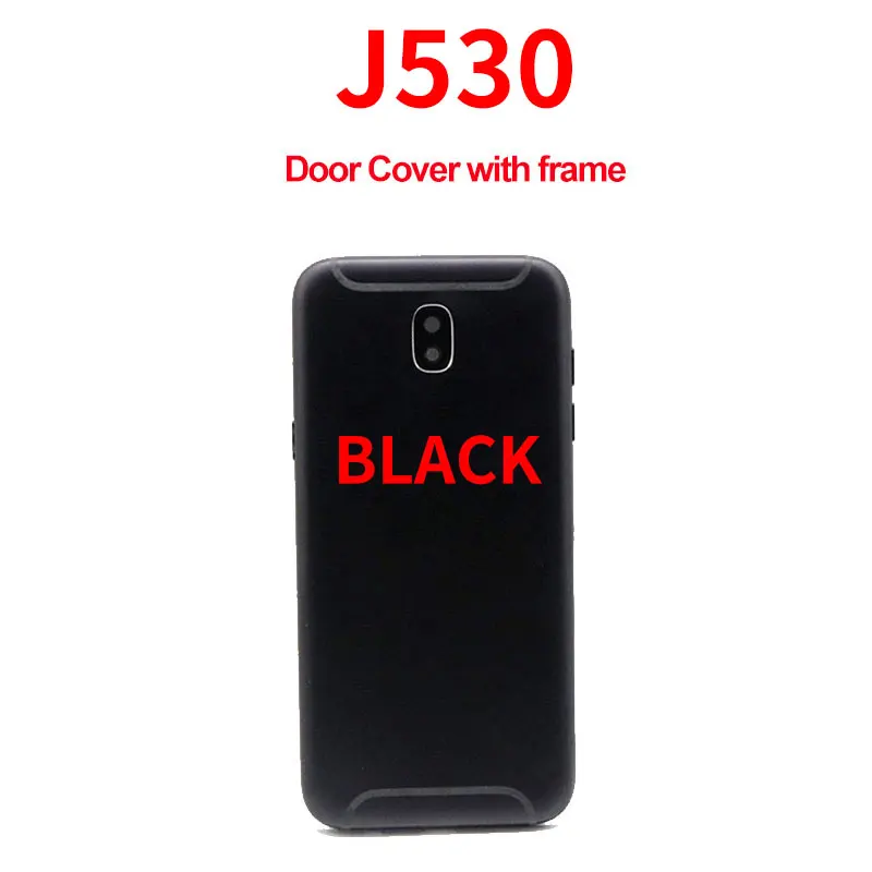 Для samsung J7 J5 J730 J530 J730F J530F передняя рамка Лицевая панель Корпус задняя панель Батарея стекло задняя дверь рамка - Цвет: j530Black-Back frame