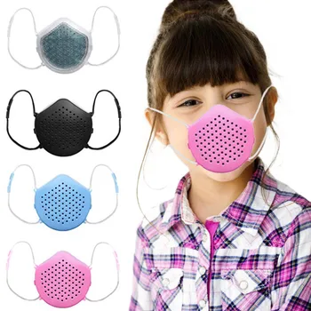 

Children Safety Air Fog Washable Reusable Face Masks Silicone Mask Filter Anti-fog Mask Kids Foggy Haze Cartoon Mouth Cover Mask