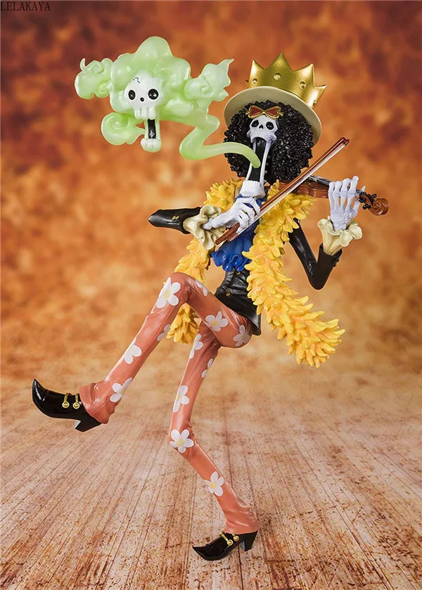 

23cm Burukku Japan Anime ONE PIECE 20th Anniversary The Straw Hat Pirates BROOK Burukku Action Figure PVC Model Brinquedos Toys
