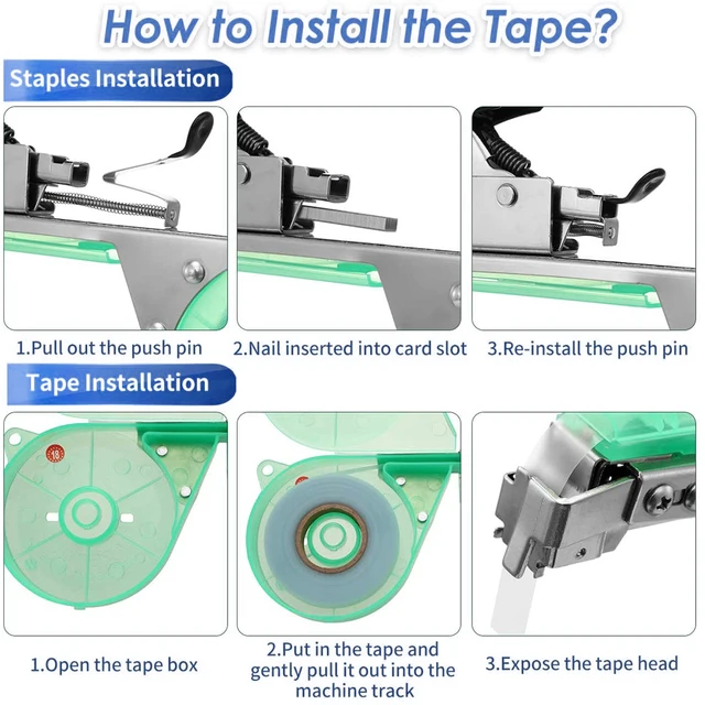 Kiváló Minőségű Növényi Kötőgép Tartós, Kényelmes, Kényelmes Tapener Szerszám - Image 2